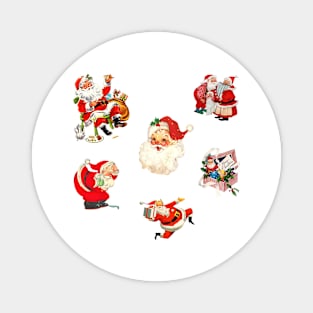 Vintage Santa Claus Stickers Pack Magnet